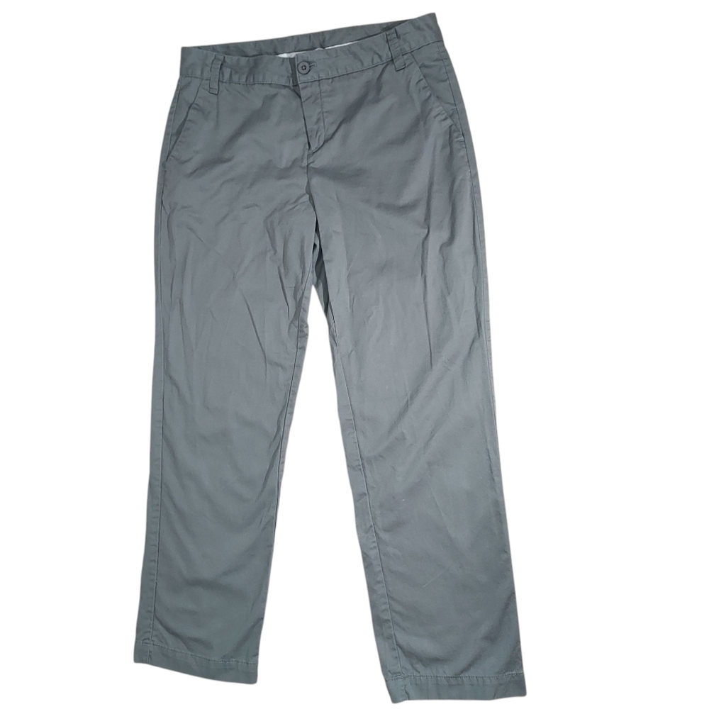 Garnet Hill Gray Cotton Chino Pants 12P